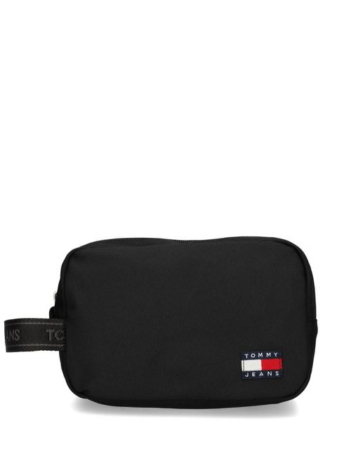 Logo-appliqué washbag - Black