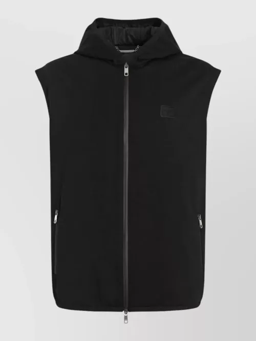 Dolce&Gabbana - hood nylon silk blend sleeveless vest