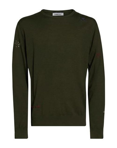 Man Sweater Dark green Size 46 Merino Wool, Acrylic