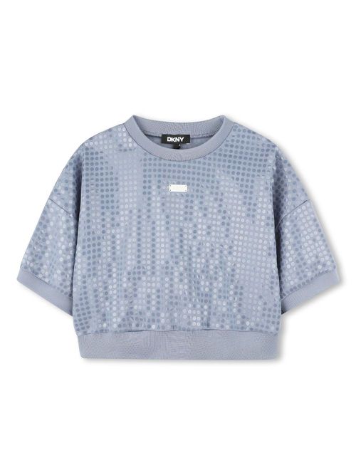 Sequin-embellished sweatshirt - Blue
