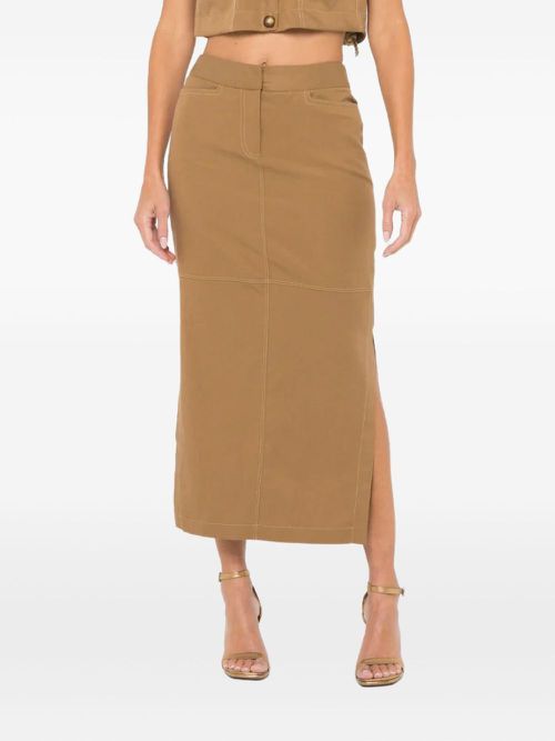High-waist skirt - Neutrals