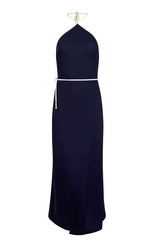Linen-Blend Wrap Dress - Moda Operandi