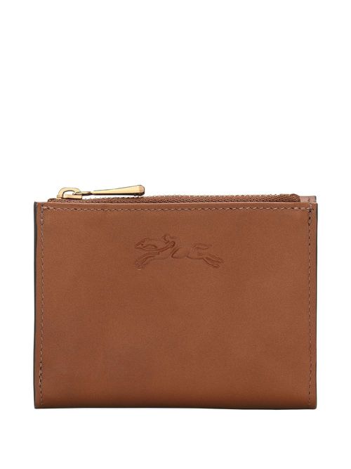 Épure leather zip wallet - Brown