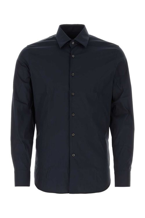 Midnight Blue Stretch Poplin Shirt
