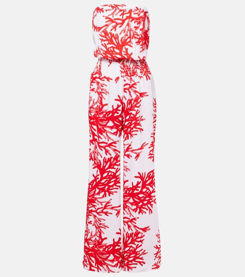 Melissa Odabash Naomi printed strapless jumpsuit