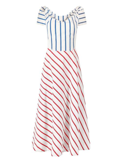 Rosie Assoulin Cowl V maxi dress - White