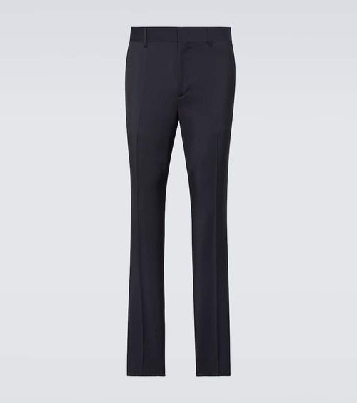 Wool and mohair straight pants