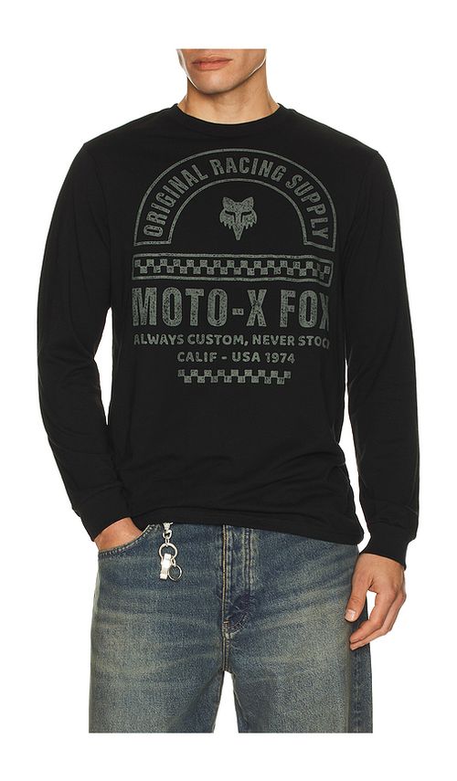 Fox Racing Finish Line Long Sleeve Tee in Black. XL/1X. Also in S