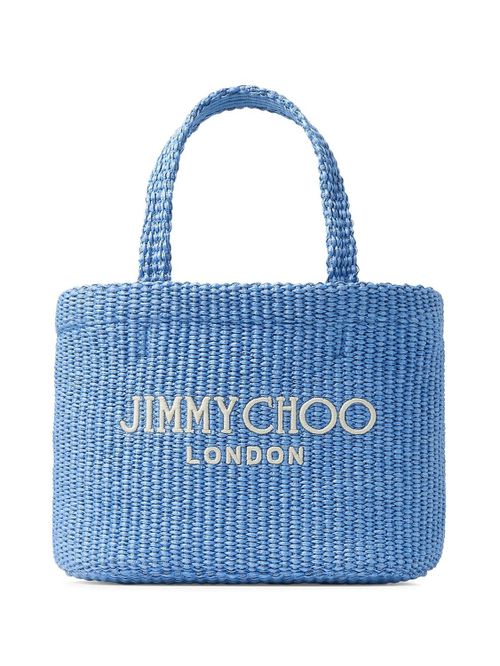 Beach Tote E/W Raffia Embroidered Tote Bag