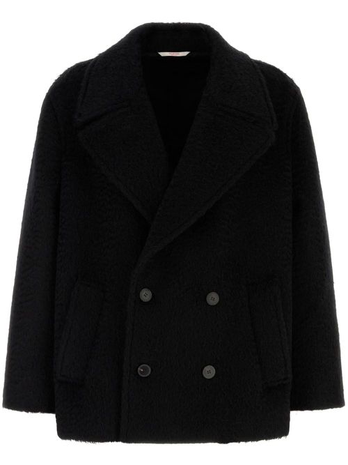 Double breasted long sleeve jacket - Black