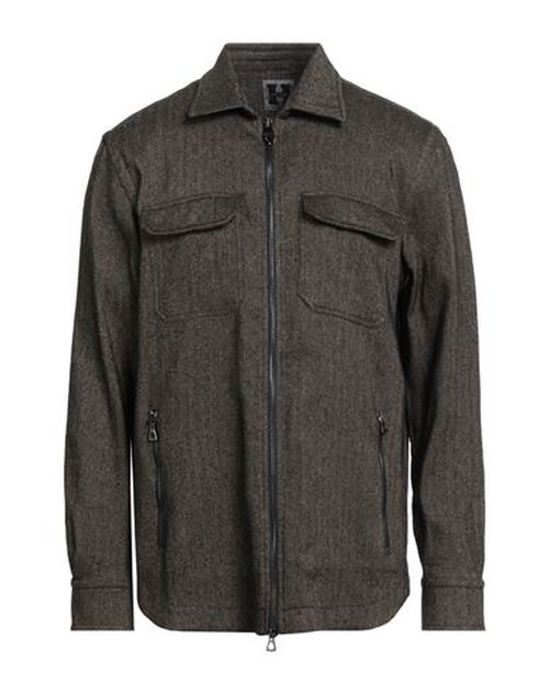 Man Shirt Beige Size L Wool, Nylon