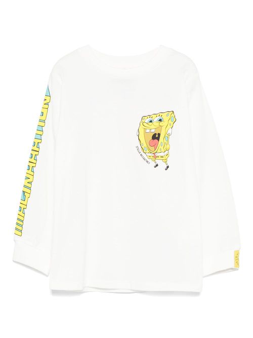 Cartoon-print T-shirt - White