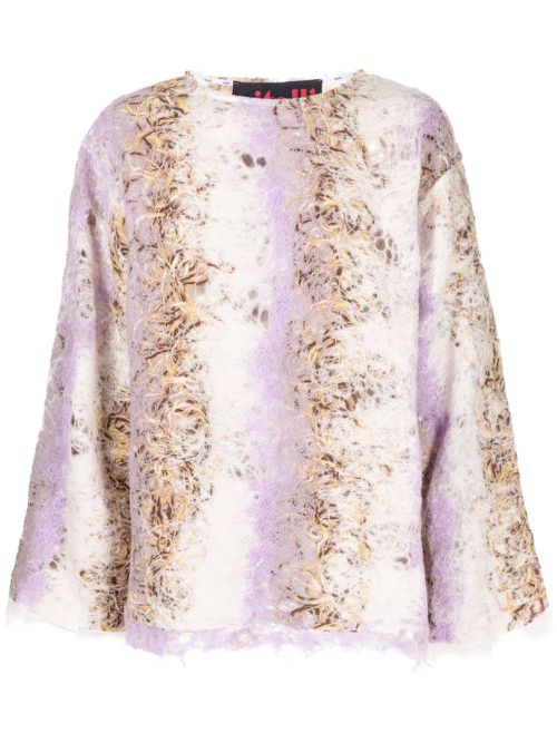 Gradient-effect knitted jumper - Purple