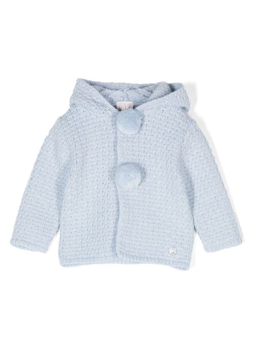 Pompom-detail cardigan - Blue