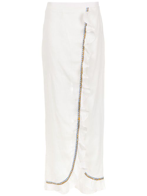 Ruffled Hare pants - White