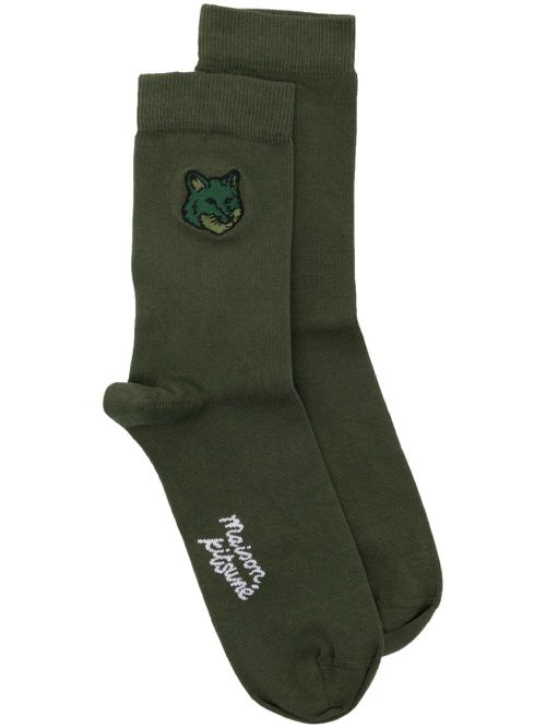 Bold Fox Head socks - Green