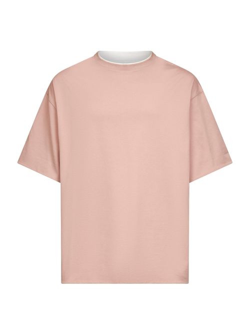 Two-Tone Reversible Cotton T-Shirt — Pink