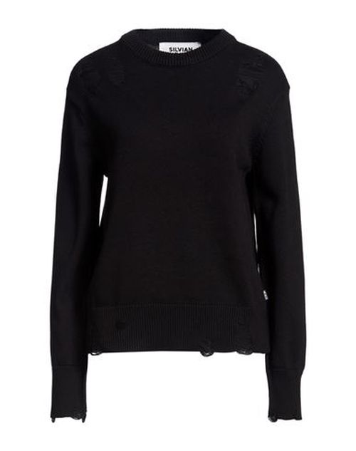 Woman Sweater Black Size L Cotton