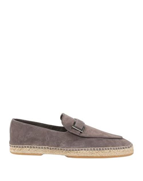 Sergio Rossi Man Espadrilles Grey Size 11 Soft Leather