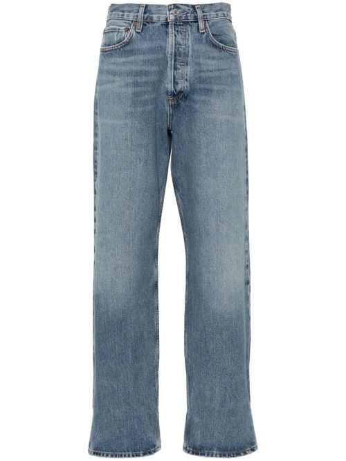 Fran mid-rise straight-leg jeans - Blue