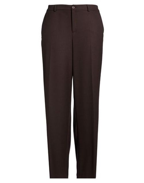 Woman Pants Dark brown Size 16 Recycled polyester, Viscose, Wool, Elastane