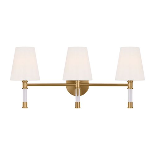 Hanover 3-Light Bathroom Vanity Light in Burnished Bra