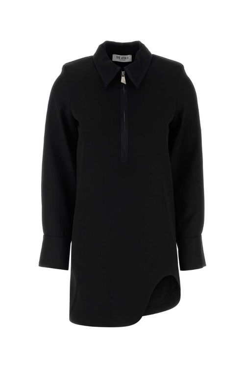 Black Gabardine Mini Dress