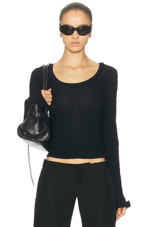 Balenciaga Long Sleeve Top in Black - Black. XS also in