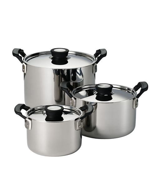 TriPly Clad Stainless Steel 6 Pc Cookware Set - Stainless Steel