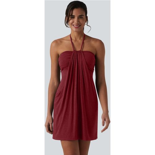Halara Halter Tie Back Mini Resort Dress with Pockets - Emboldened