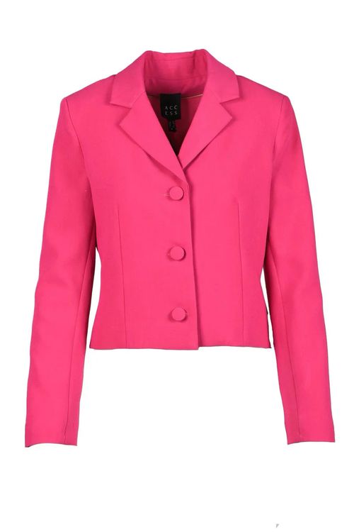 Fuchsia Recycled Polyester Viscose Spandex Jacket
