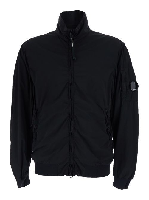 C. P. Company Black nylon Jacket With Front Closure And Tech Fabric Pockets For Men