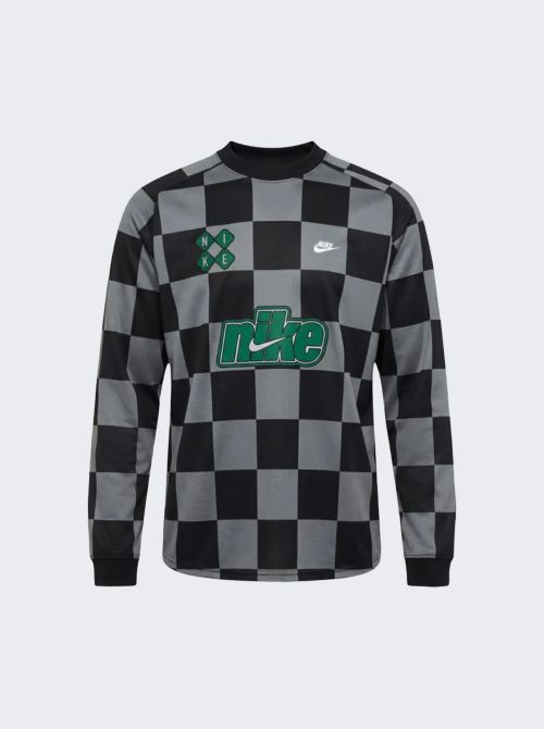 Sportswear Club Goalie Top Checkered Smoke Grey And Black
