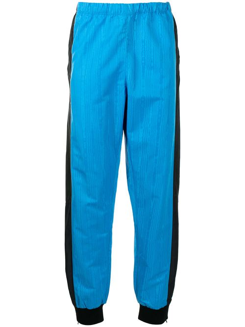 Satin-finish track pants - Blue