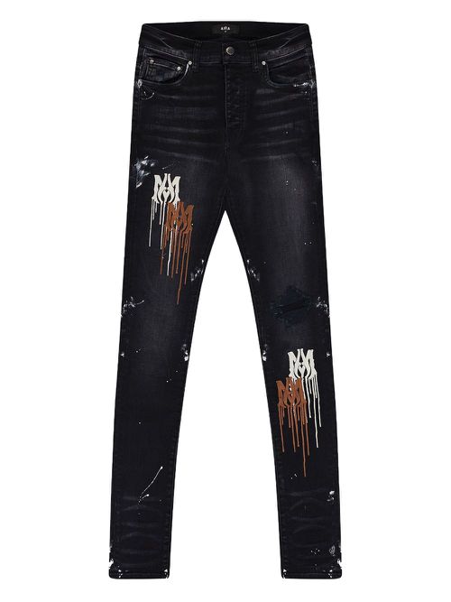 Paint-drip jeans - Black