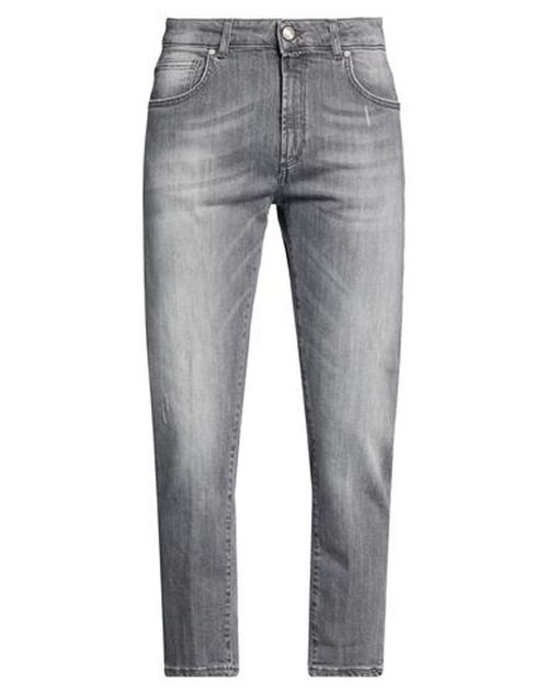 Man Jeans Grey Size 30 Cotton, Elastane