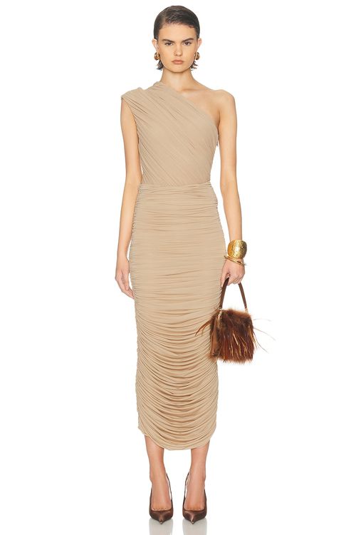 Ronny Kobo Emina Dress in Nougat - Nude. L also in M