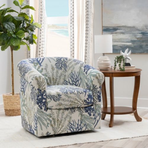 Linon Kaye Chair, Blue Ocean
