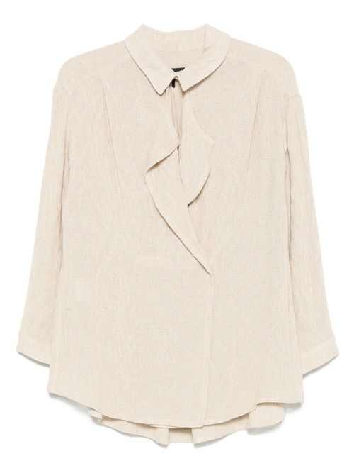 Giorgio Armani ruffle-detail blouse - Neutrals