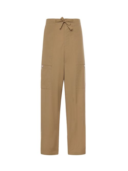 Cotton Poplin Cargo Pants