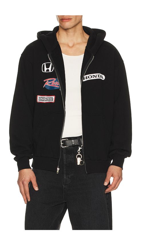 CPTN Apparel Raceworks Full Zip Hoodie in Black. - L also in S, M, XL/1X