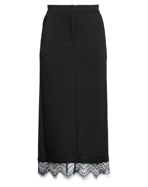 Woman Maxi skirt Black Size 8 Polyester, Viscose, Elastane