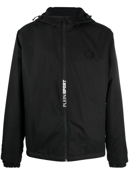 Zip-up hooded jacket - Black