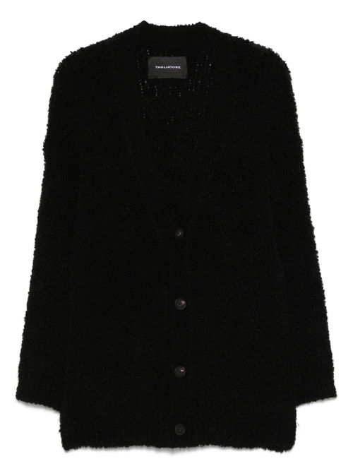 Tagliatore virgin wool-blend cardigan - Black