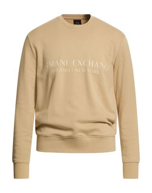 Man Sweatshirt Sand Size XL Cotton, Elastane