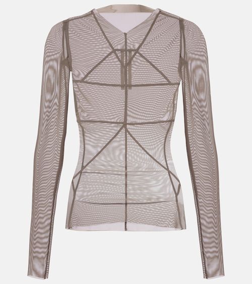 Temple sheer tulle top