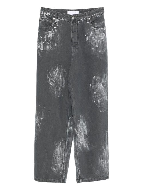 Painted loose jeans - Grey