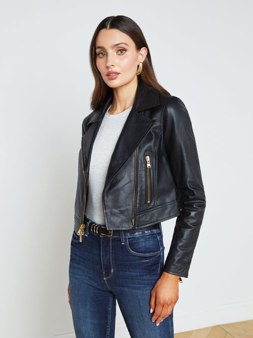 Onna Leather Jacket In Black