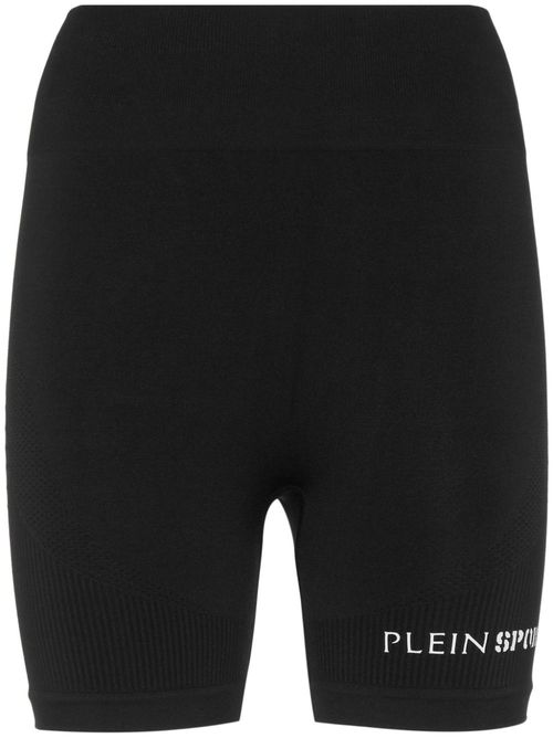 Logo-print cycling shorts - Black