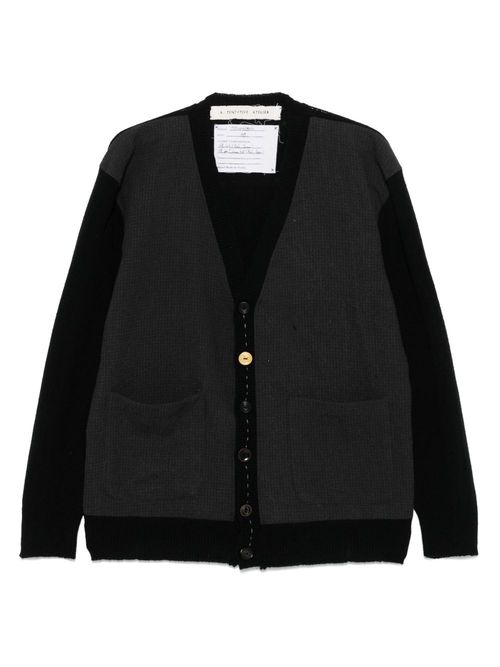 Panelled cardigan - Black